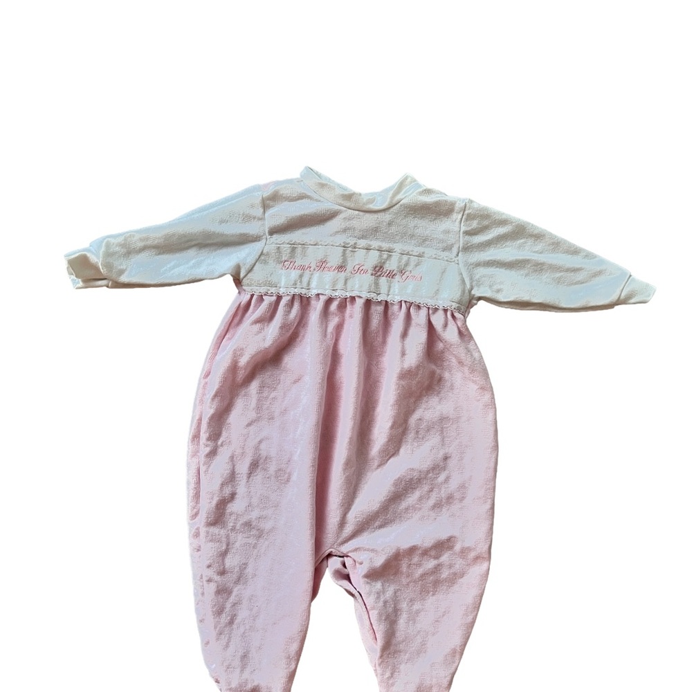 Vintage Little Me Pink and White Baby Outfit